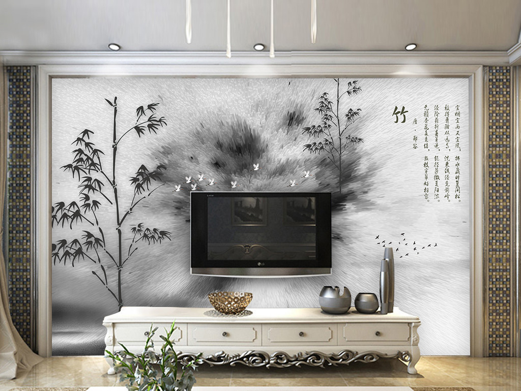新中式电视背景墙,时尚与传统设计的完美融合创新风潮