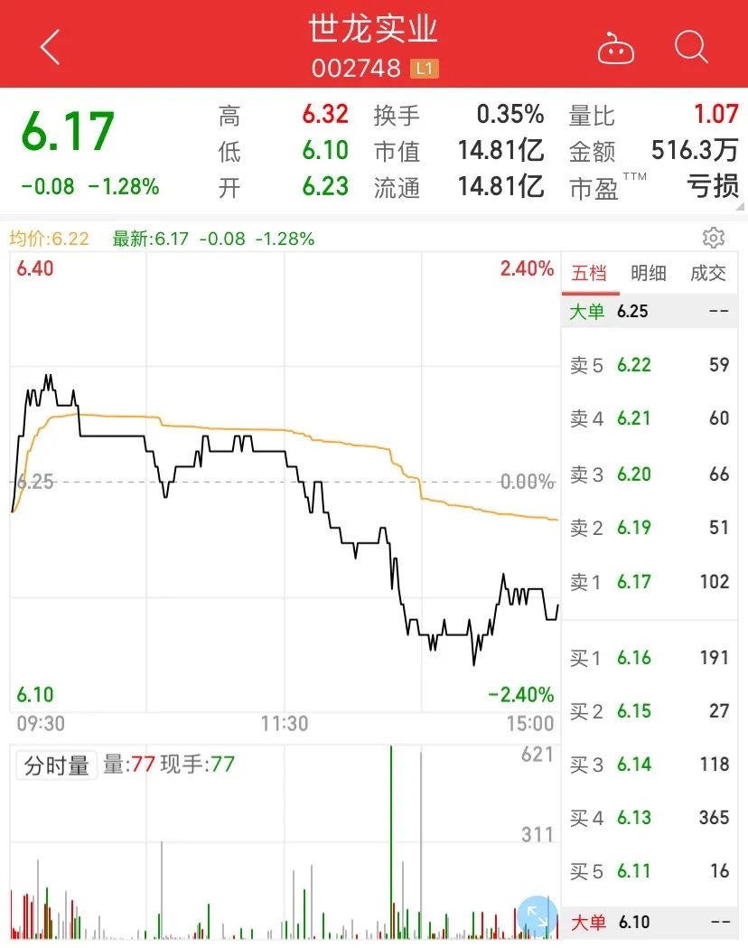 世龙实业股票最新动态报道
